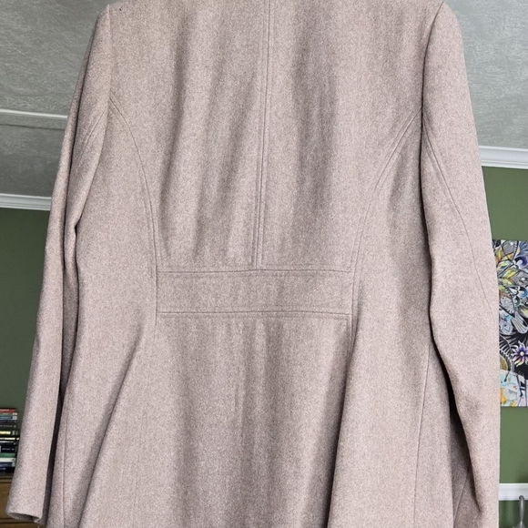 London Fog - Taupe Double Breasted Peacoat With Scarf #1092 - Picture 4 of 7